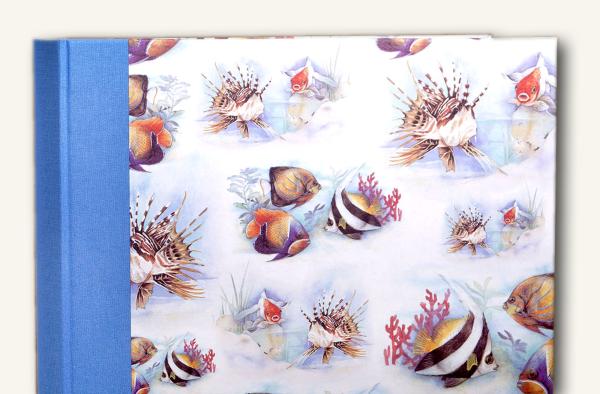 Photo album for gluing "Fish", colorful album